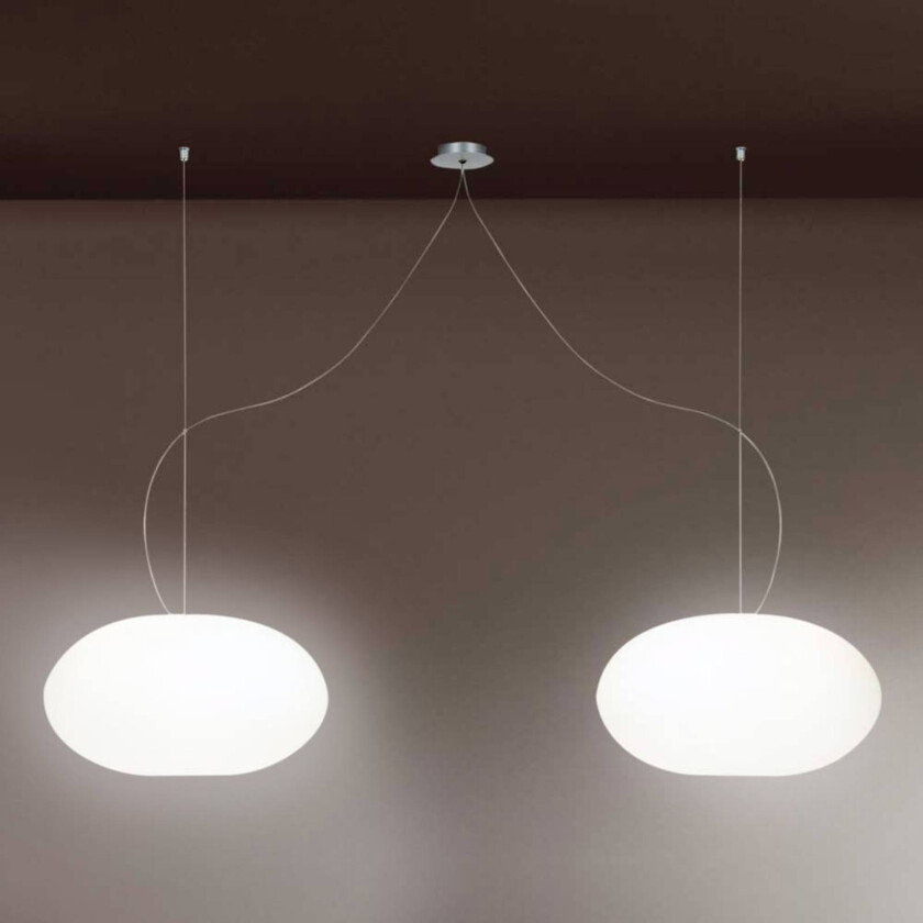 Designhengelampe AIH 28 cm blank hvit