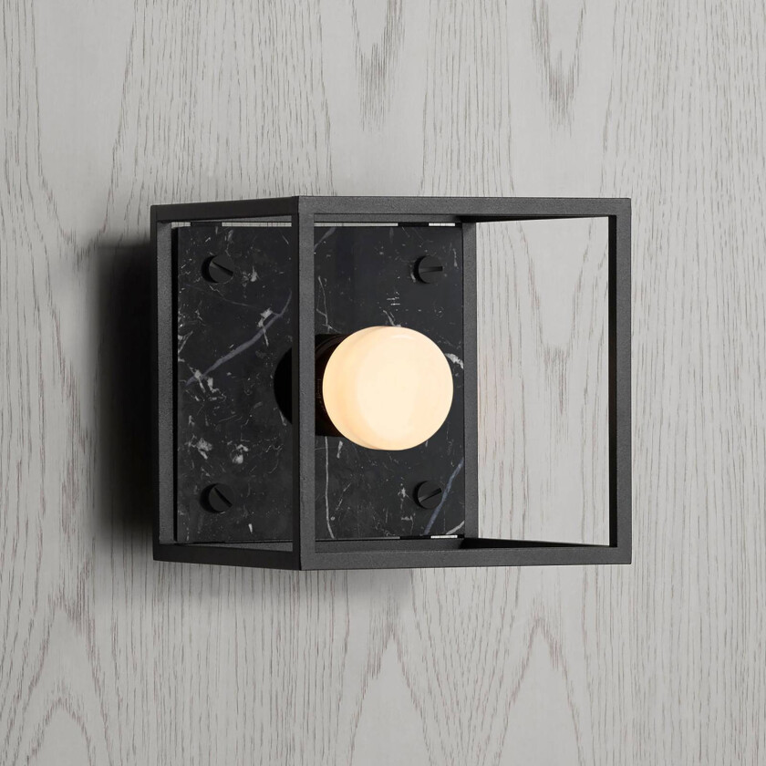 Caged Wall small marmor svart