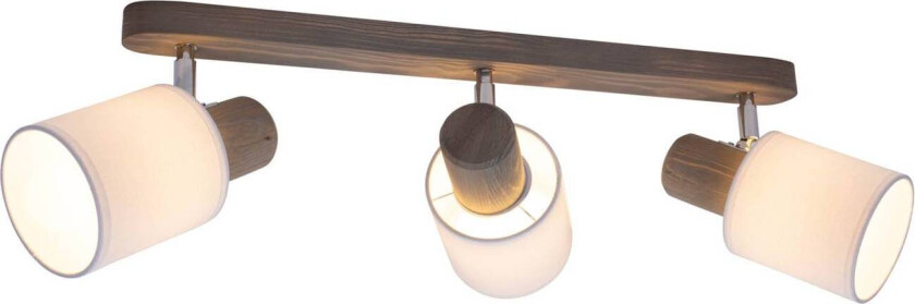 Nale 2 taklampe 3fl. furu grå