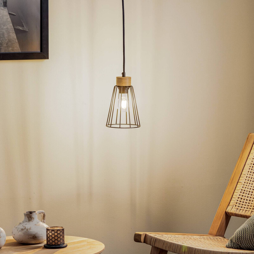 Dorvi hengelampe, oljet eik, 1 lyskilde