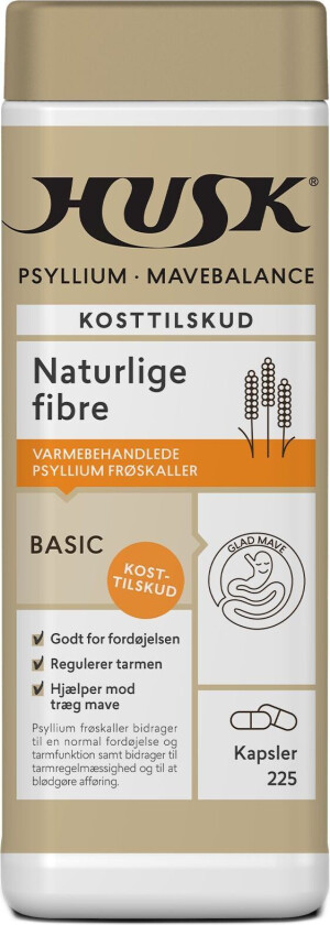 HUSK Psyllium Magebalanse - 225 Kapsler