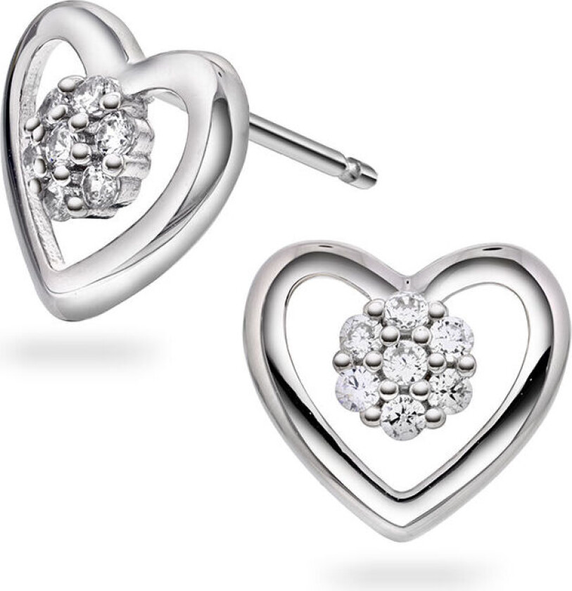 , Øredobber i sølv med zirkonia