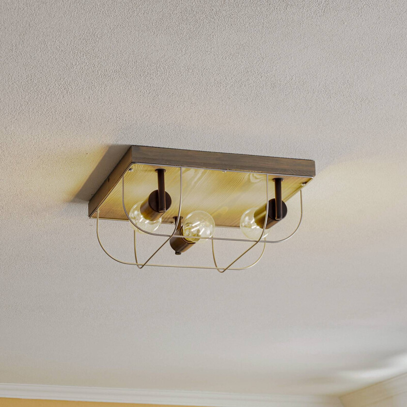 Neptuna taklampe, firkantet, 3-lys.