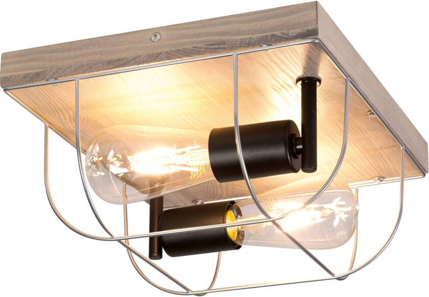 Neptuna taklampe, kvadratisk, 2-lys.