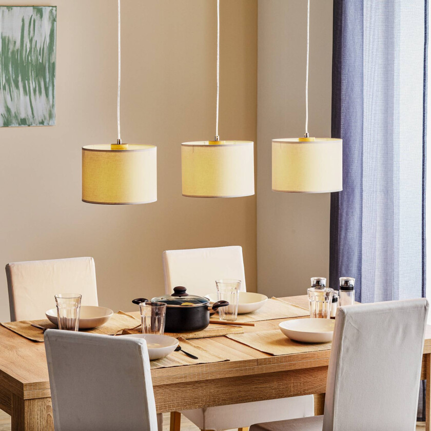 Hengelampe Corralee, grå, 3 lyskilder