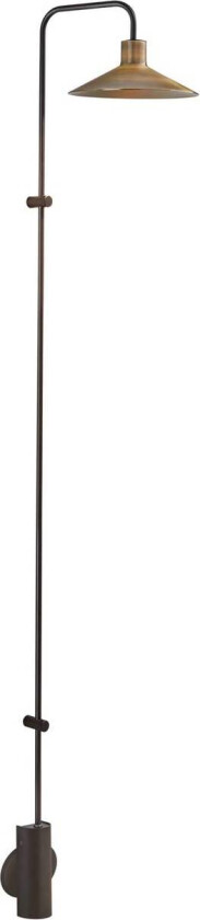 Platet A06 LED-vegglampe bryter, messing