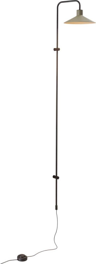 Platet A05 LED-vegglampe med dimmer, oliven