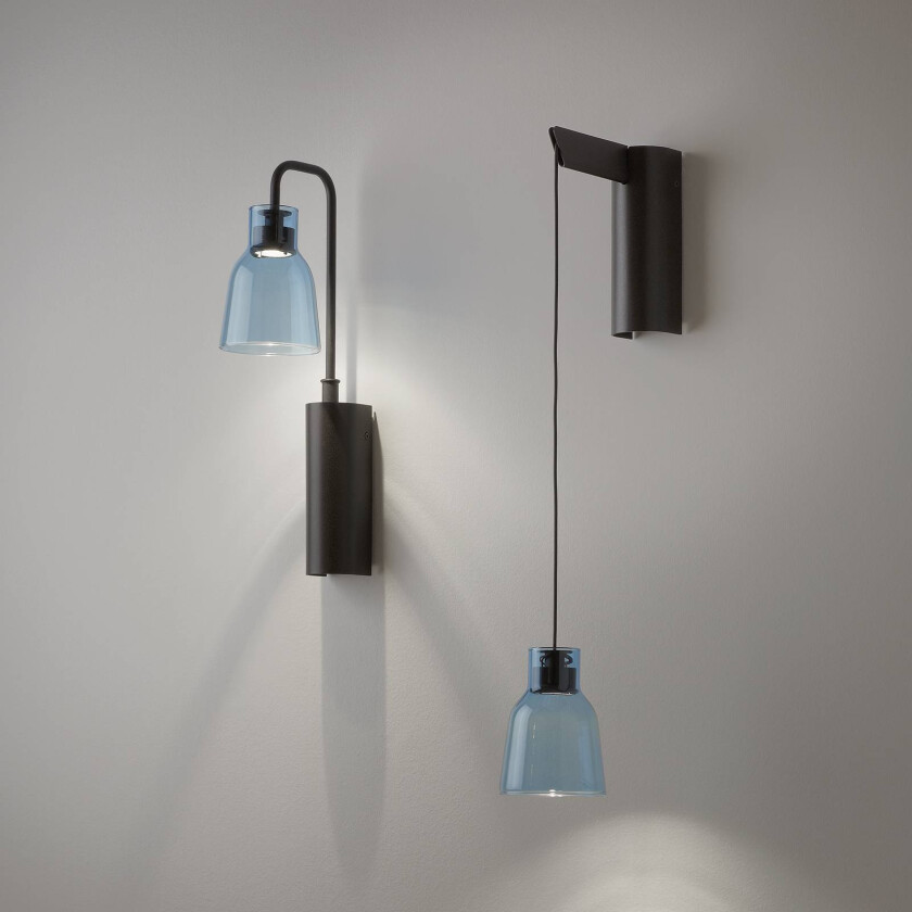Drip A/01 LED-vegglampe, blå