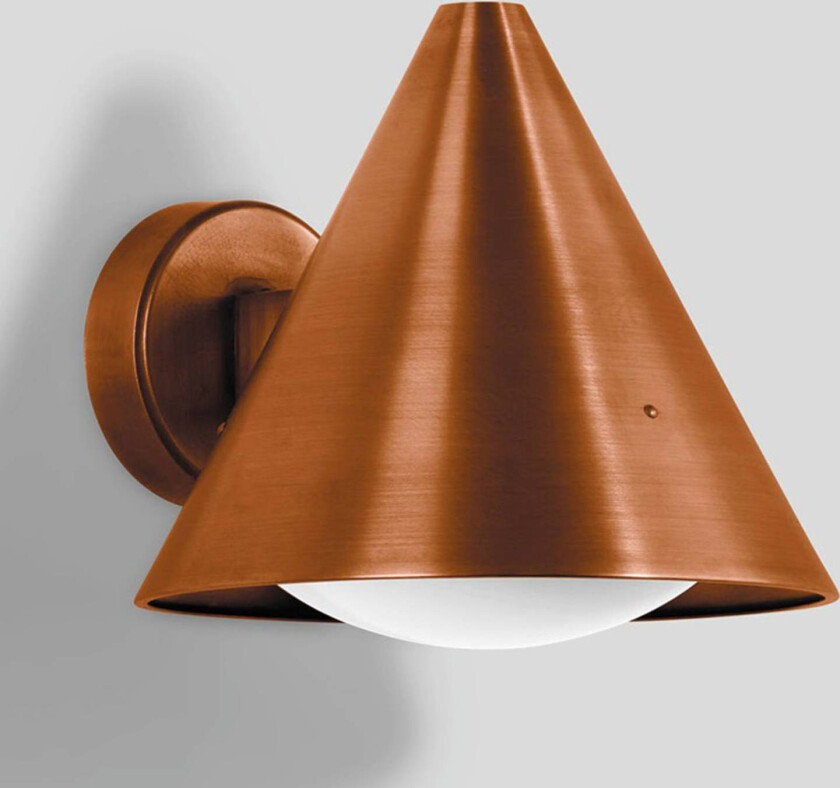 31473K3 utendørs LED-vegglampe kobber/opal