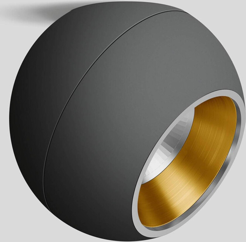 Studio Line Spot asym. svart/messing Ø19cm