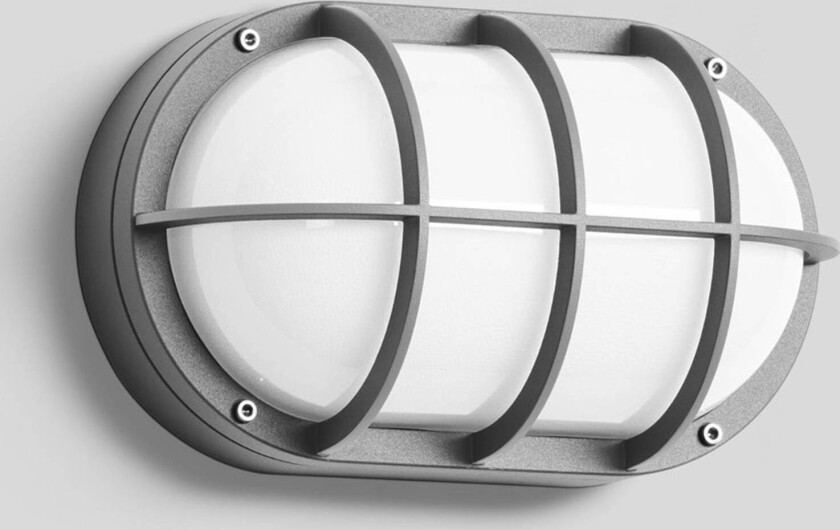 22835 utendørs LED-vegglampe E27 30x18cm sølv