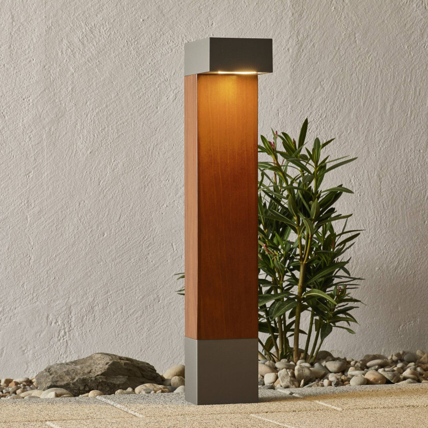 84498 LED-veilampe, sølv, kantet hode