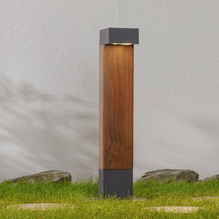 84498 LED-veilampe, grafitt, kantet hode