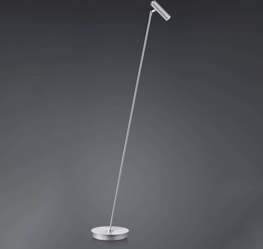 LED-gulvlampe Tom, dimbar, nikkel