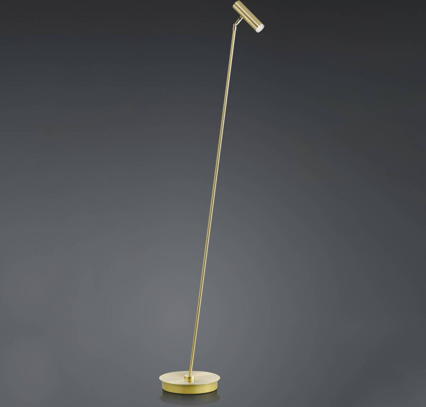 LED gulvlampe Tom, dimmbar, messing