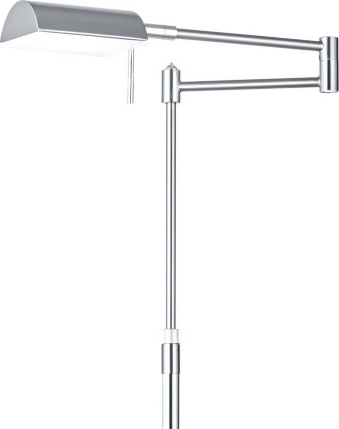 LED-gulvlampe Graz, matt nikkel