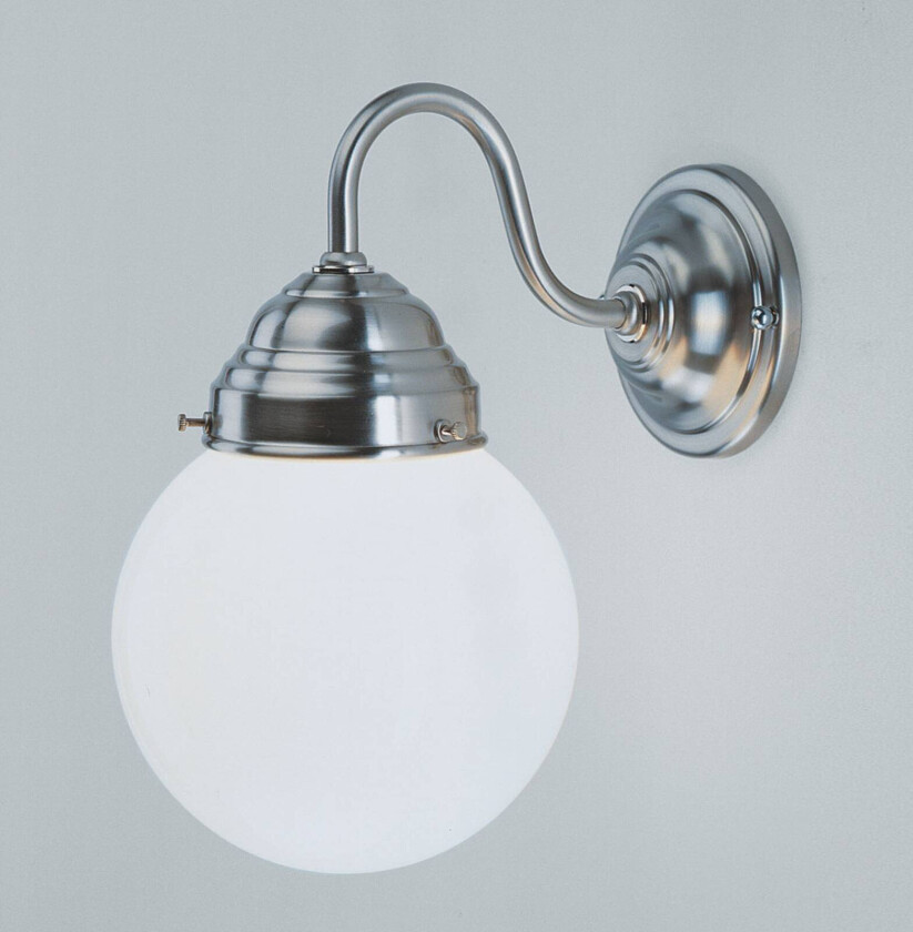 Vegglampe Larry, nikkel matt