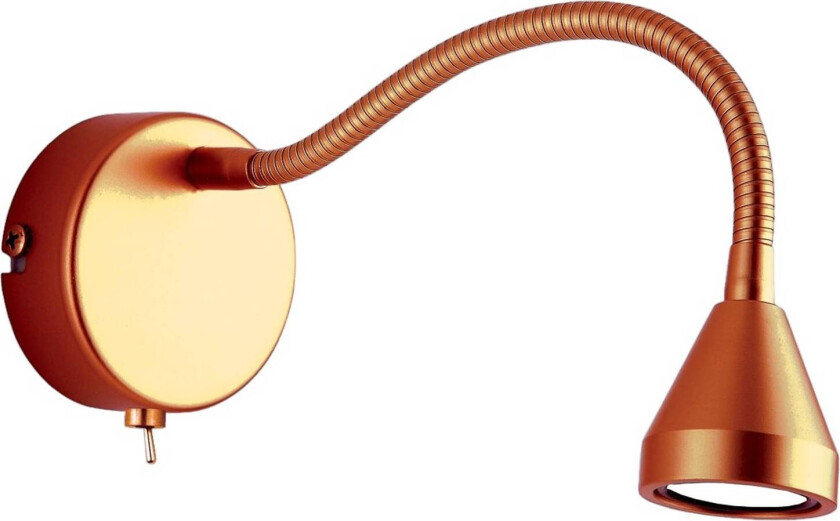 LED-vegglampe Mini, fleksibel arm, antikk, 5000K