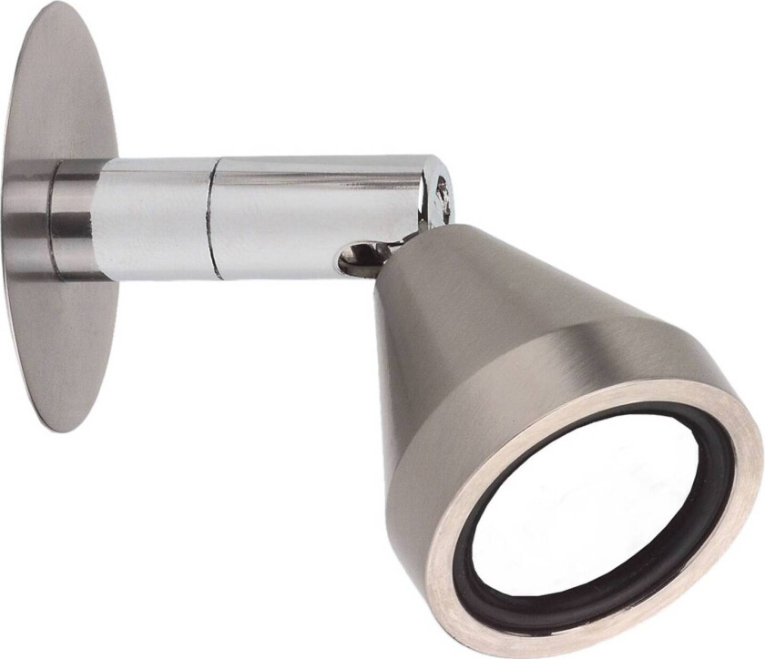 LED-vegglampe Mini, svingbar, nikkel, 5000K
