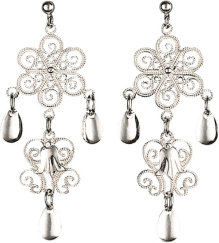 Ørepynt Lofoten i 830 hvitt sølv