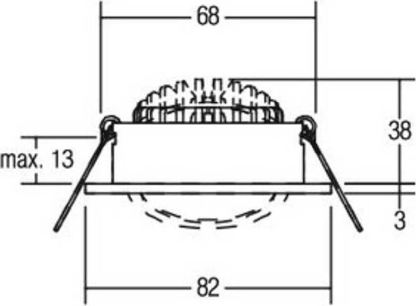 downlight dimbar 38° rund krom 2 700 K