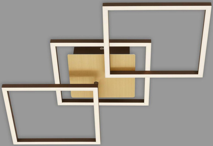 LED-taklampe Frame, gull, dimbar, 3 lys