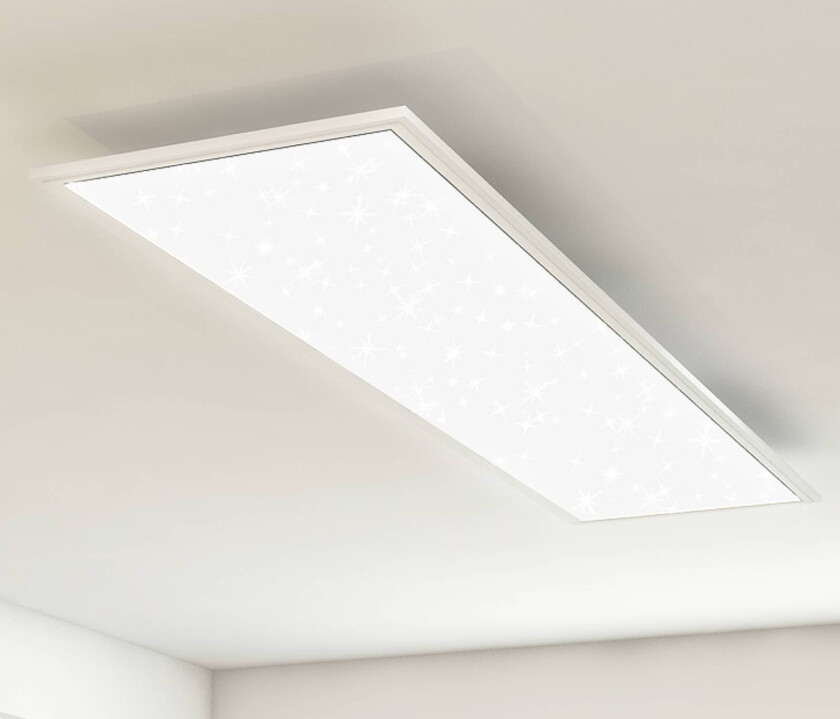 LED-panel Pallas, hvit, dimbar, CCT, 119,5x29,5 cm