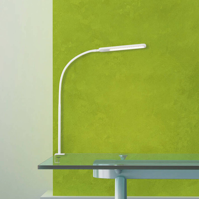 LED-klemmelampe Servo, dimbar, CCT, hvit