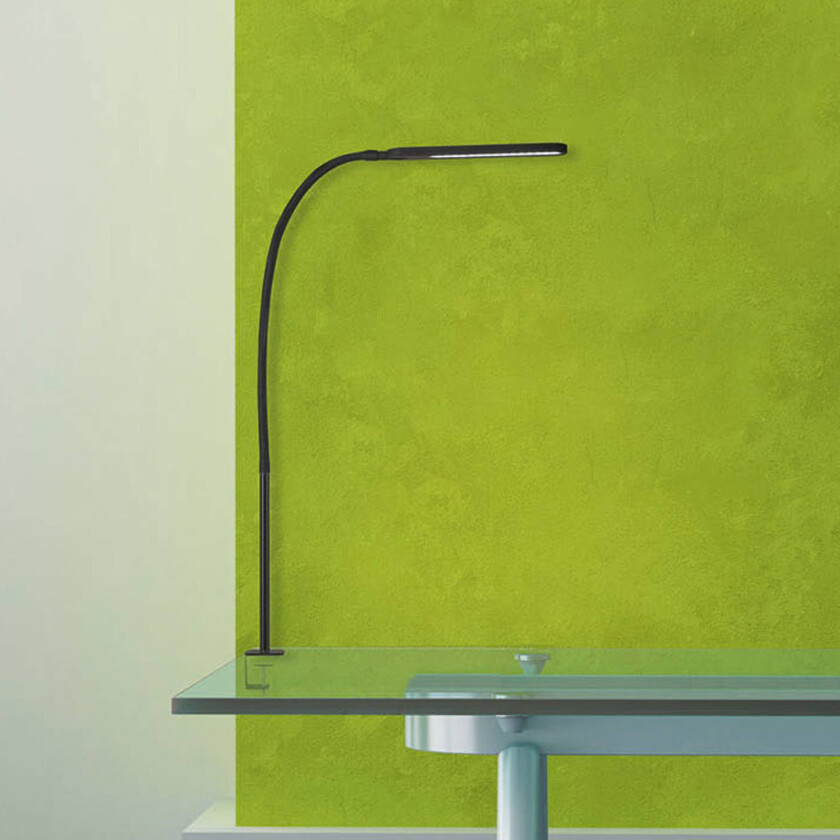 LED-klemmelampe Servo, dimbar, CCT, svart