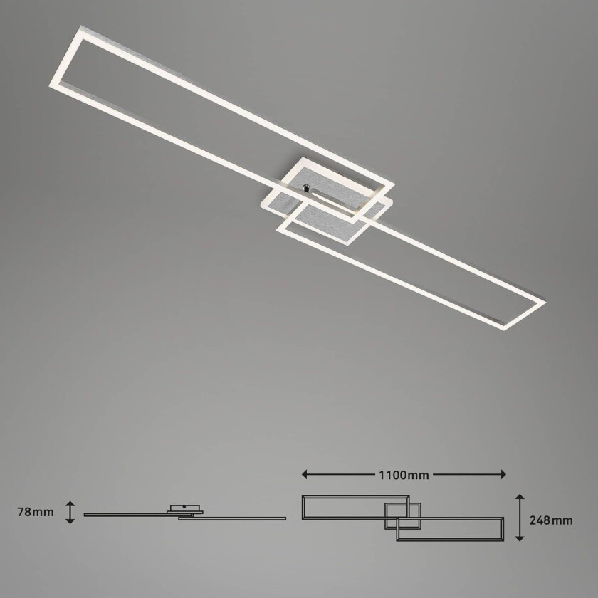 LED-taklampe Frame S CCT 110x24,8cm aluminium
