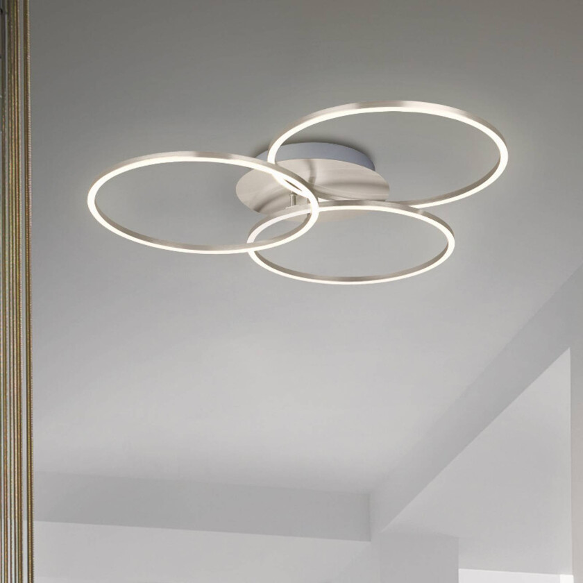 Frame Ring taklampe Switch dim nikkel 3 lyskilder