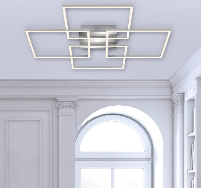 LED-taklampe Frames, 4 kvadrater, dreibar