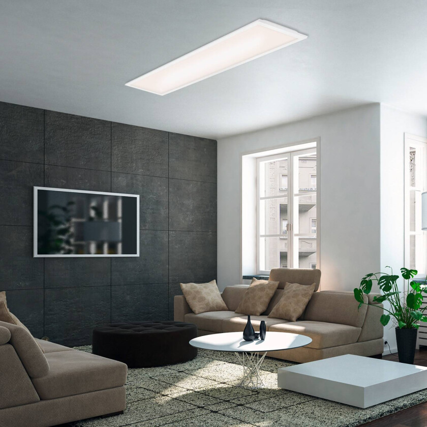 LED-panel Simple, hvit, ultraflat, 100 x 25 cm