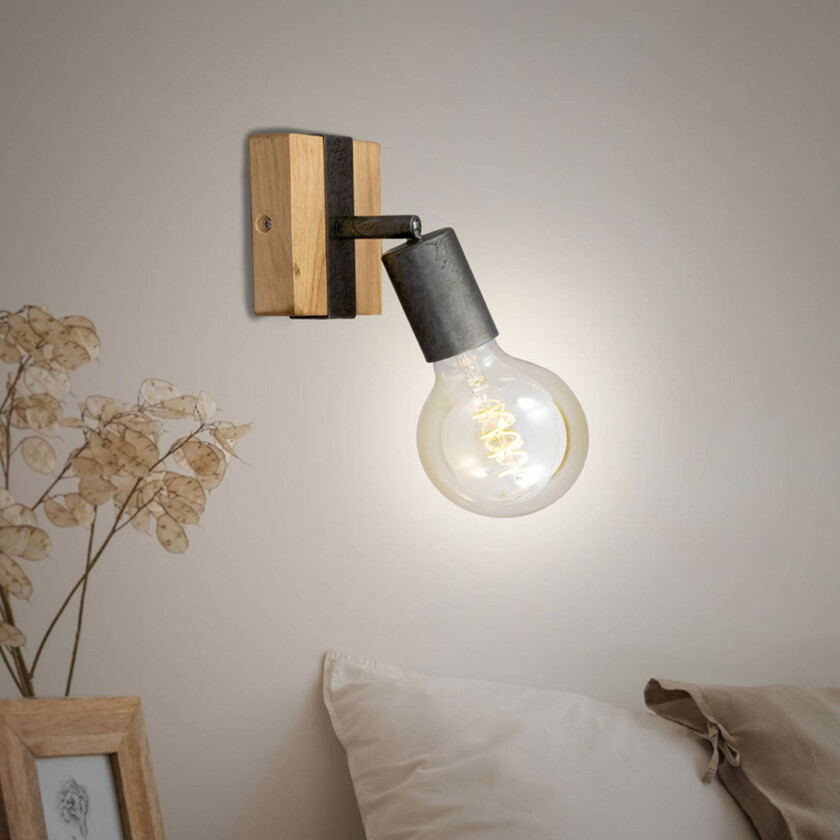 Vegglampe Wood Basic, 1 lyskilde