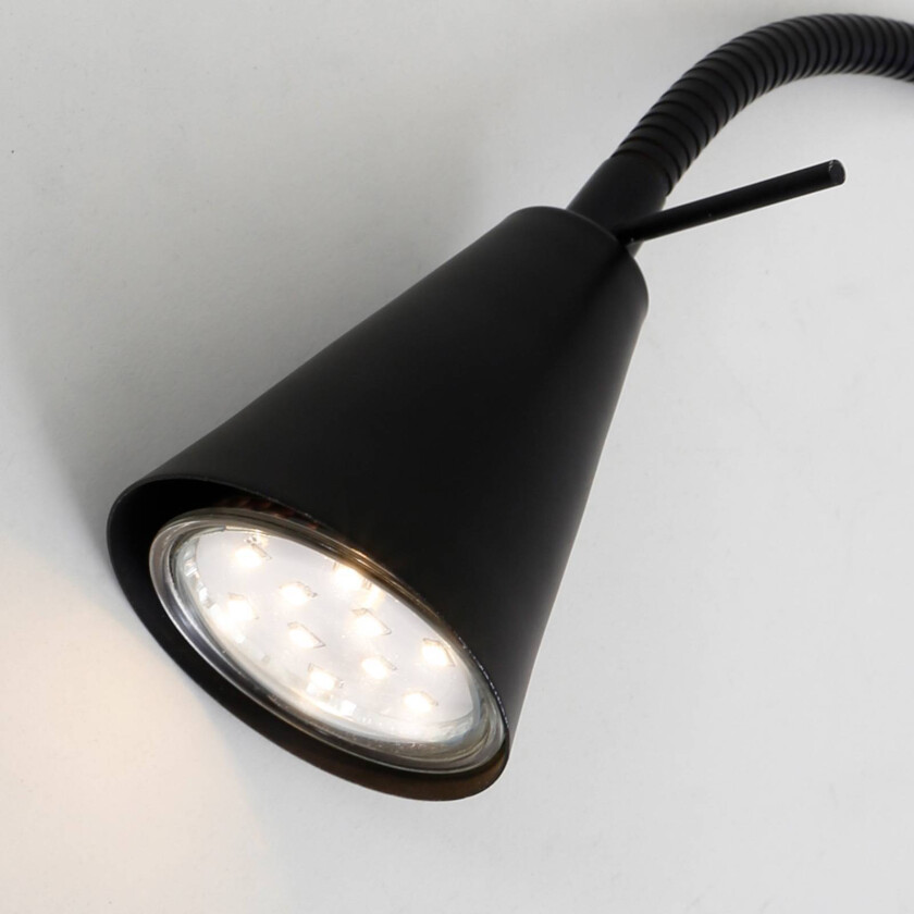 LED-vegglampe Tusa, veggelement, svart