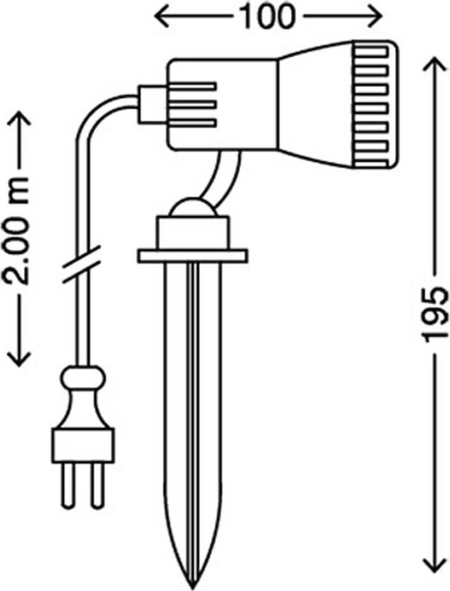 Terra LED jordspydspotlight inkludert fargefilter