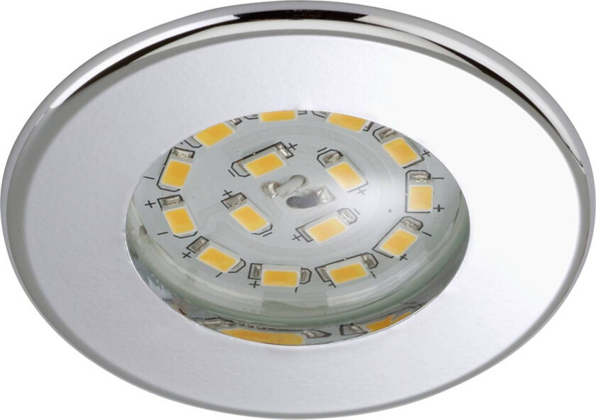Effektiv LED-downlight Nikas IP44 krom