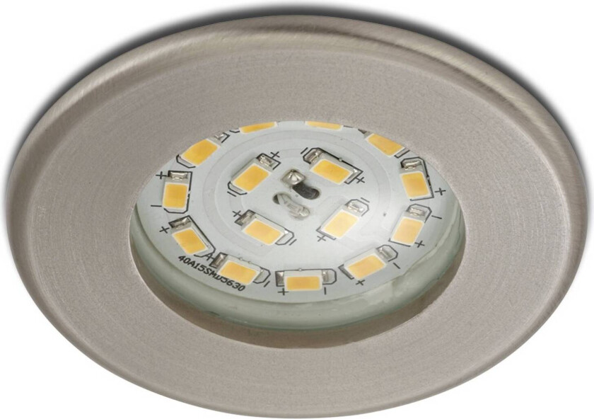 Effektiv LED-downlight Nikas IP44 nikkel