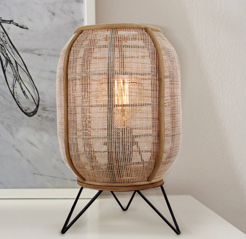 Tanah bordlampe med bambus