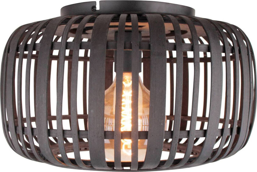 Taklampe Woodrow med burskjerm av bambus