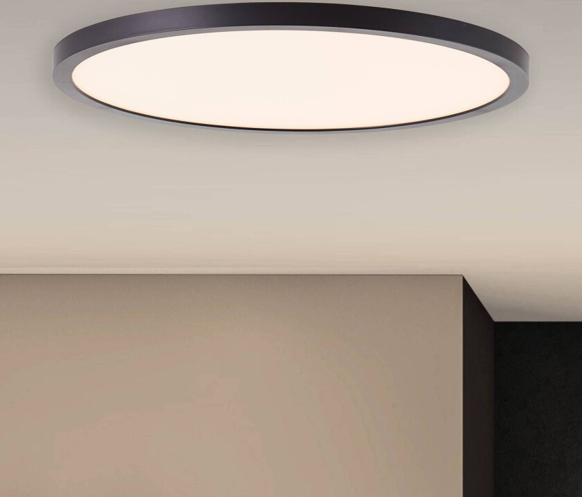 Tuco taklampe, dimbar, svart, plast, Ø 30 cm