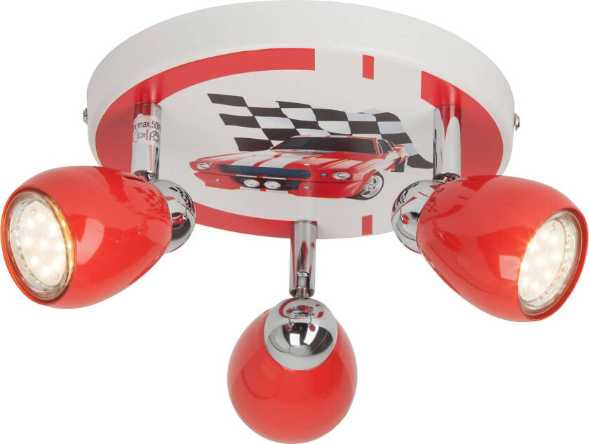LED-taklampe Racing 3 lyskilder