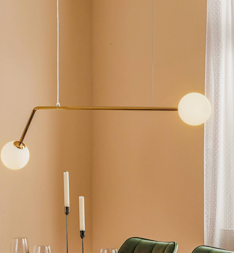Pure hengelampe, 2 lyskilder, gull