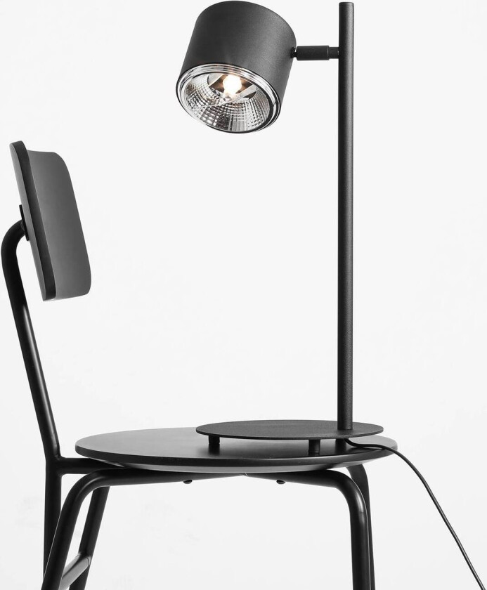 Bot bordlampe, svart bevegelig lampehode