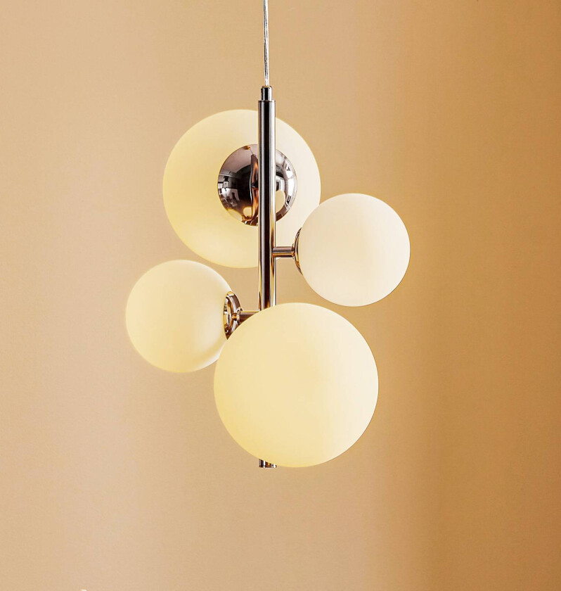 Hengelampe Bloom, 4 lyskilder, krom