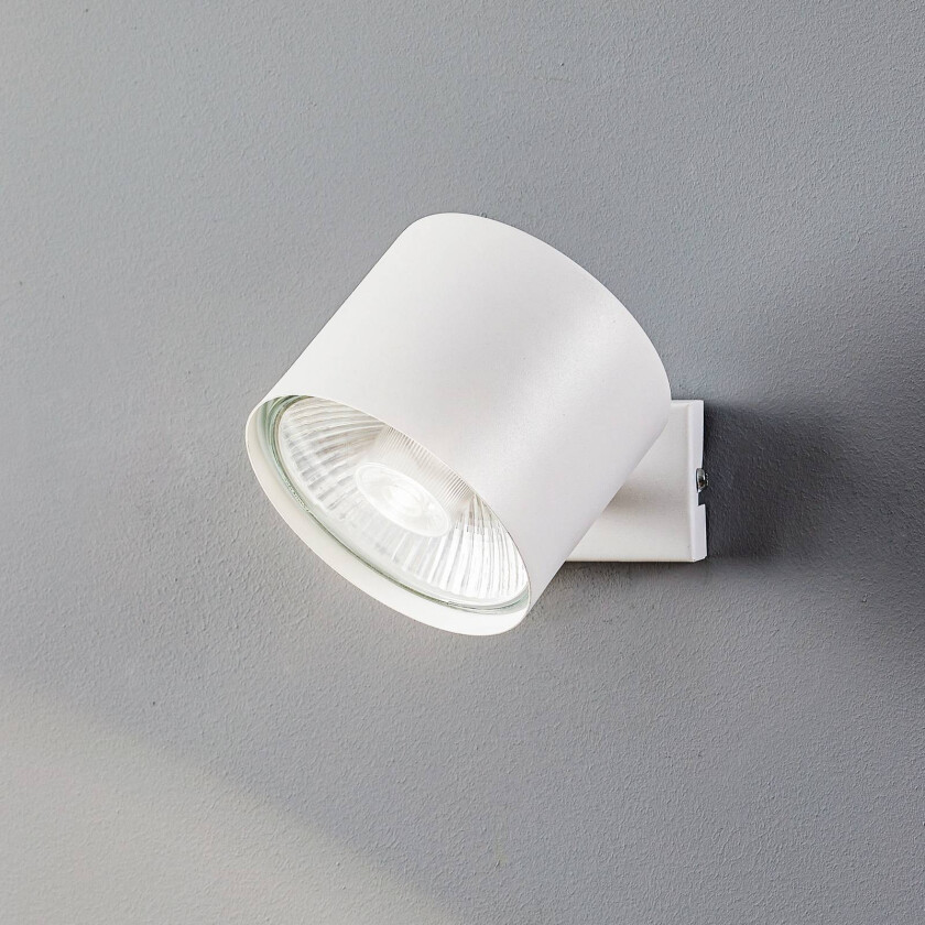 Bot veggspotlight, hvit, bevegelig