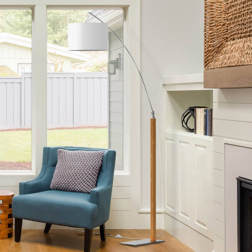 Rainbow gulvlampe eik lys / krom