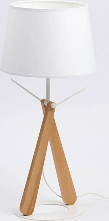 Zazou LT bordlampe hvit/lyst tre