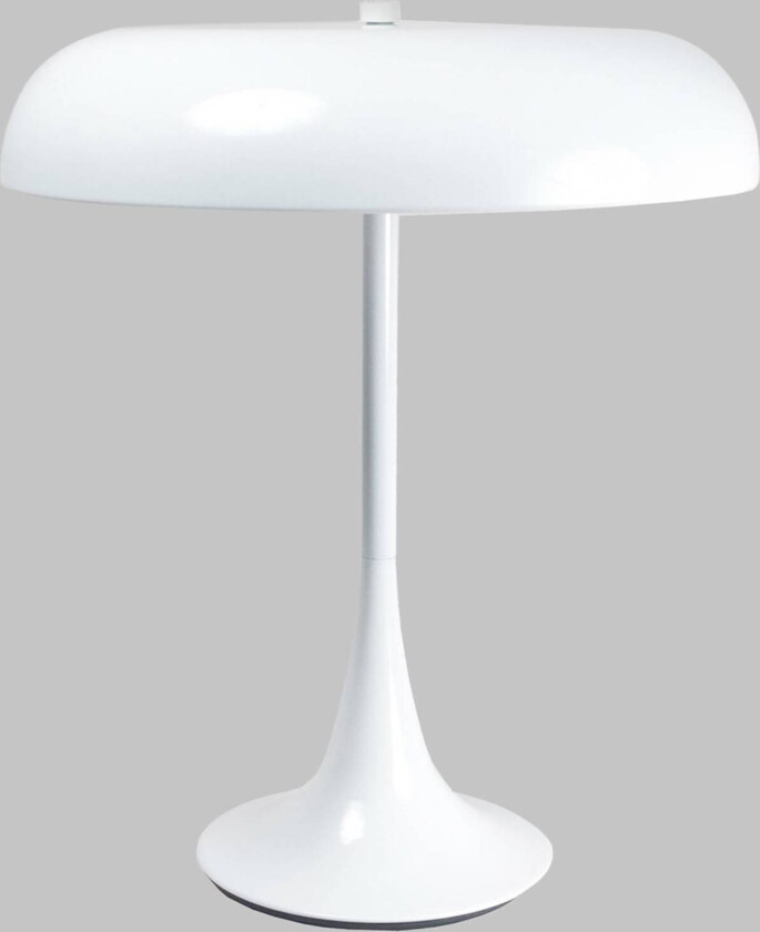 Madison hvit lakkert bordlampe