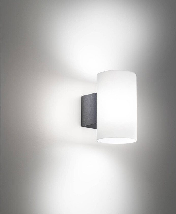 LED utendørs vegglampe Bianca i mørkegrått